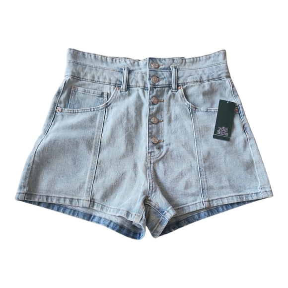 Wild Fable High-Waisted Light Blue Denim Shorts NWT 10 - Picture 2 of 7
